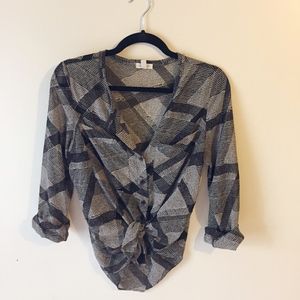 Silence and Noise Button Down Blouse